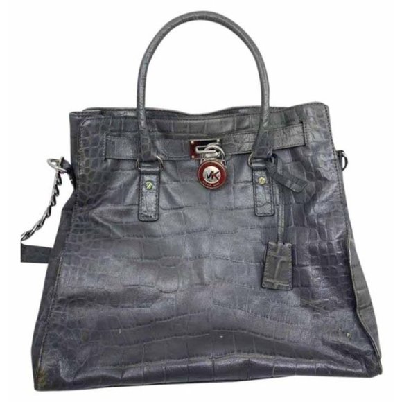 Michael Kors Leather Olive Black Hamilton Bag - Picture 1 of 15